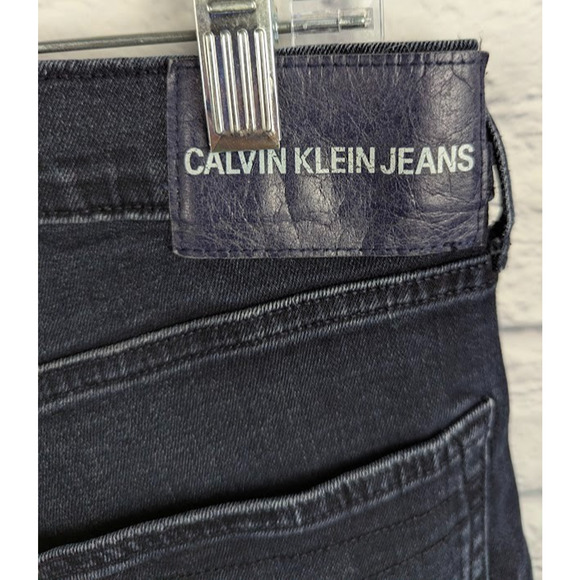 Calvin Klein Men's Jeans Dark Wash RInse CKJ 035 Straight Leg Size 36W 32L - Picture 3 of 4
